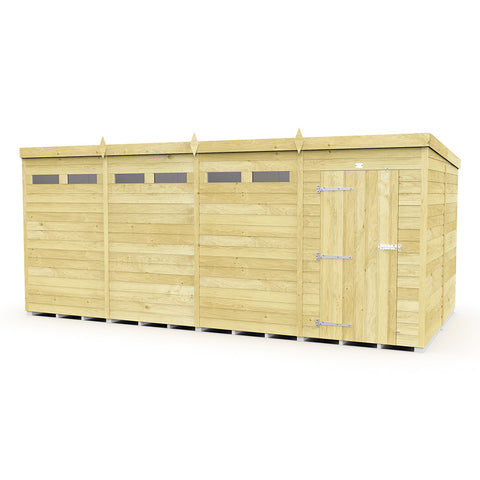 16ft x 8ft Pent Security Shed