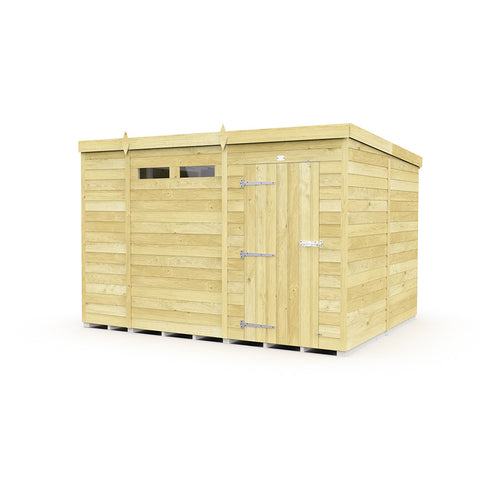 11ft x 8ft Pent Security Shed