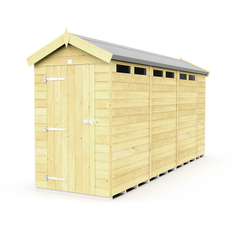 4ft x 15ft Apex Security Shed