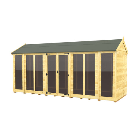 8ft x 16ft Apex Summer House (Full Height Window)