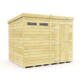 6ft x 8ft Pent Security Shed