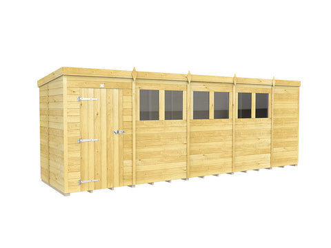 19ft x 5ft Pent Shed