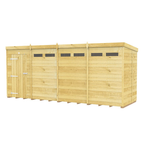 16ft x 5ft Pent Security Shed