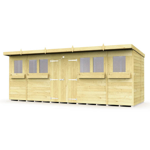 18ft x 7ft Pent Summer Shed