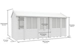 8ft x 16ft Apex Summer House