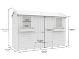 4ft x 10ft Apex Summer Shed