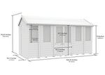 7ft x 14ft Apex Summer Shed