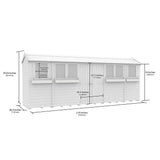 4ft x 18ft Apex Summer Shed