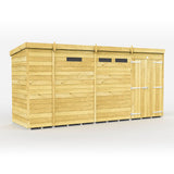 13ft x 4ft Pent Security Shed