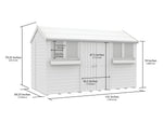 6ft x 12ft Apex Summer Shed