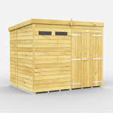 6ft x 8ft Pent Security Shed