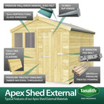 7ft x 9ft Apex Shed