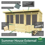 8ft x 18ft Apex Summer House