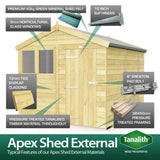 5ft x 5ft Apex Shed