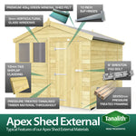 4ft x 10ft Apex Summer Shed