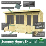 8ft x 7ft Pent Summer House