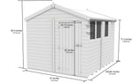 8ft x 9ft Apex Shed