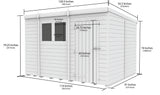 10ft x 8ft Pent Shed