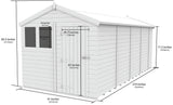 8ft x 18ft Apex Shed