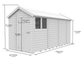 7ft x 16ft Apex Shed