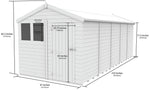 8ft x 20ft Apex Shed