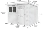 8ft x 8ft Pent Shed