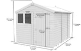 8ft x 10ft Apex Shed