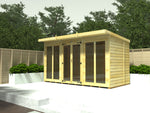 10ft x 8ft Pent Summer House (Full Height Window)