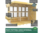 6ft x 6ft Pent Potting Shed