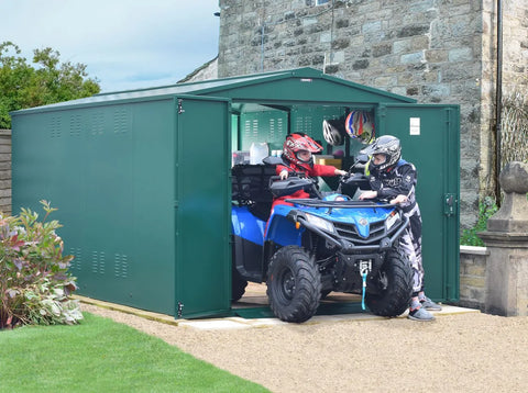 Quad Bike & ATV Storage Garage Plus 1 - Police Approved